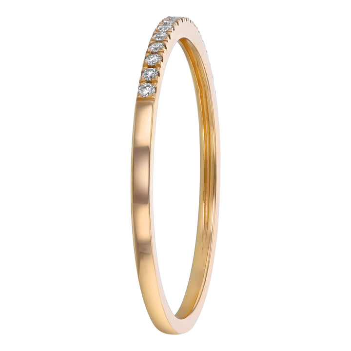 Diamond Wedding Band 14K Yellow Gold .09CTW