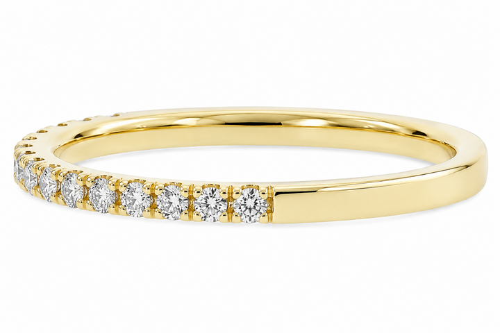 Diamond Wedding Band 0.24CTW Stackable Ring 14K Yellow Gold