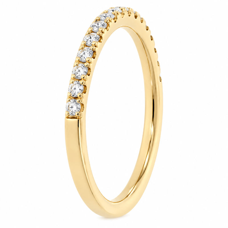 Diamond Wedding Band 0.24CTW Stackable Ring 14K Yellow Gold