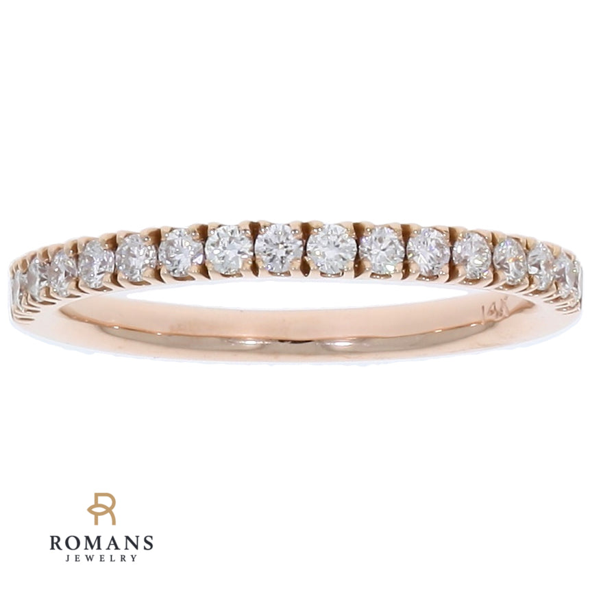 Diamond Wedding Band 14K Rose Gold .35 CTW