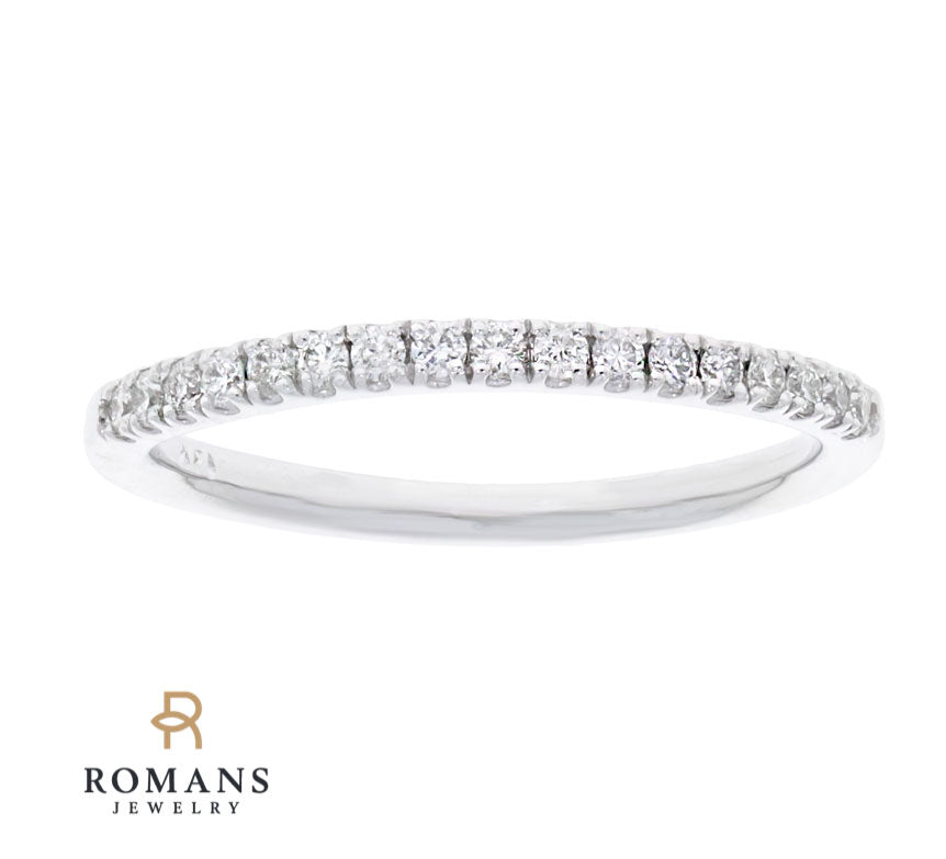 Diamond Wedding Band 14K White Gold .19 CTW