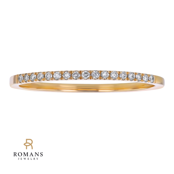 Diamond Wedding Band 14K Yellow Gold .09CTW