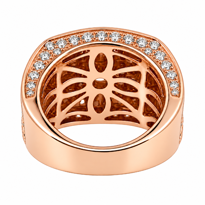 Diamond Tapered Cluster Band 14K Rose Gold 1.42CTW