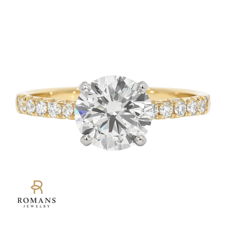 Elaris Round 1.50CT Natural Diamond 14K Two Tone