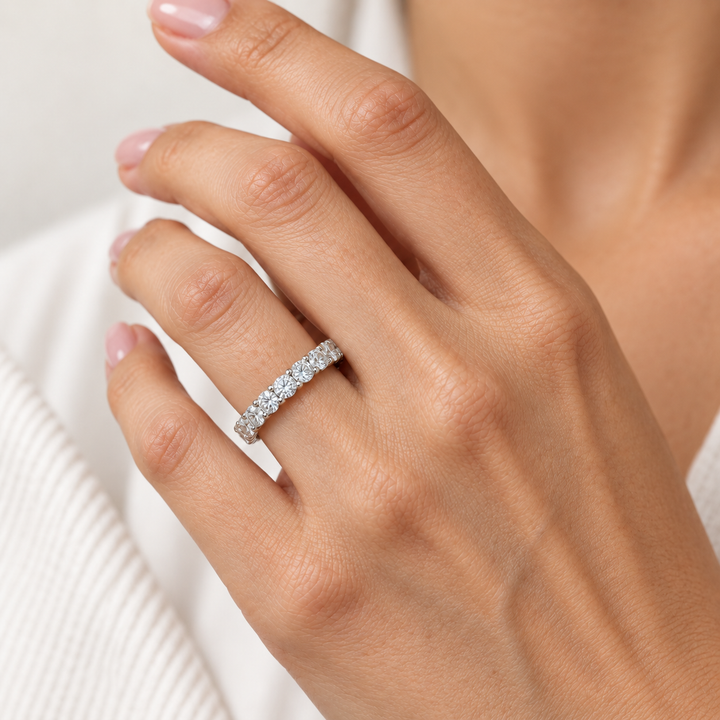 Round Diamond Eternity Band Platinum 2CTW