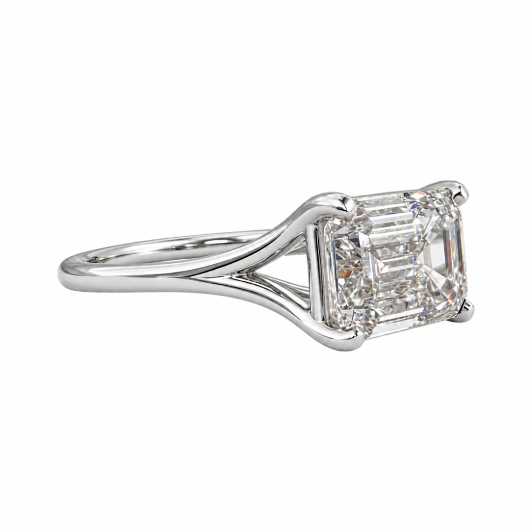 Emilia Emerald Cut 2.52CT Lab Grown Diamond Solitaire Engagement Ring 14K White Gold