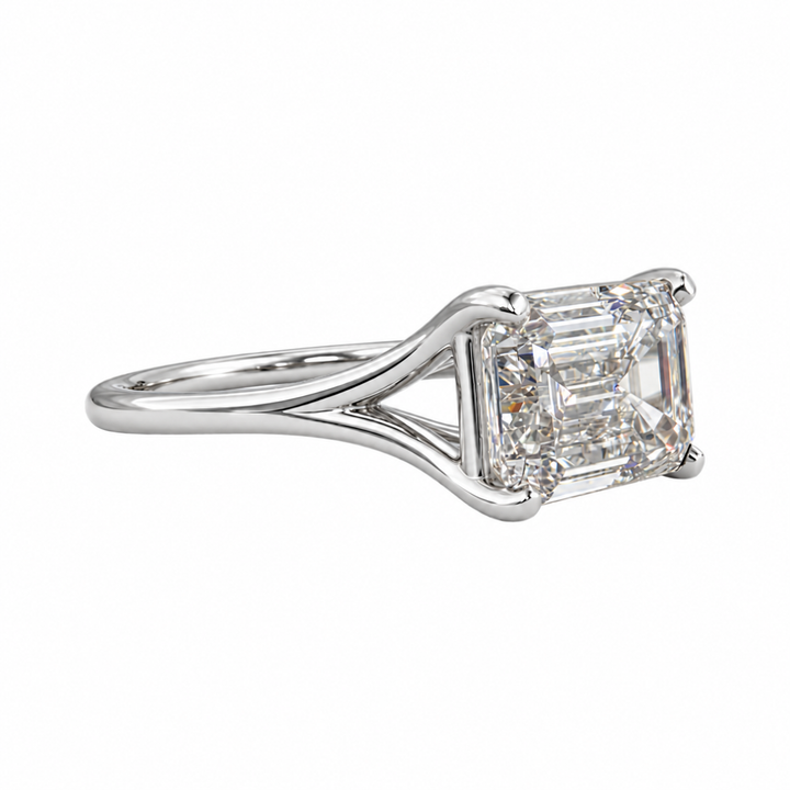 Emilia Emerald Cut 2.52CT Lab Grown Diamond Solitaire Engagement Ring 14K White Gold