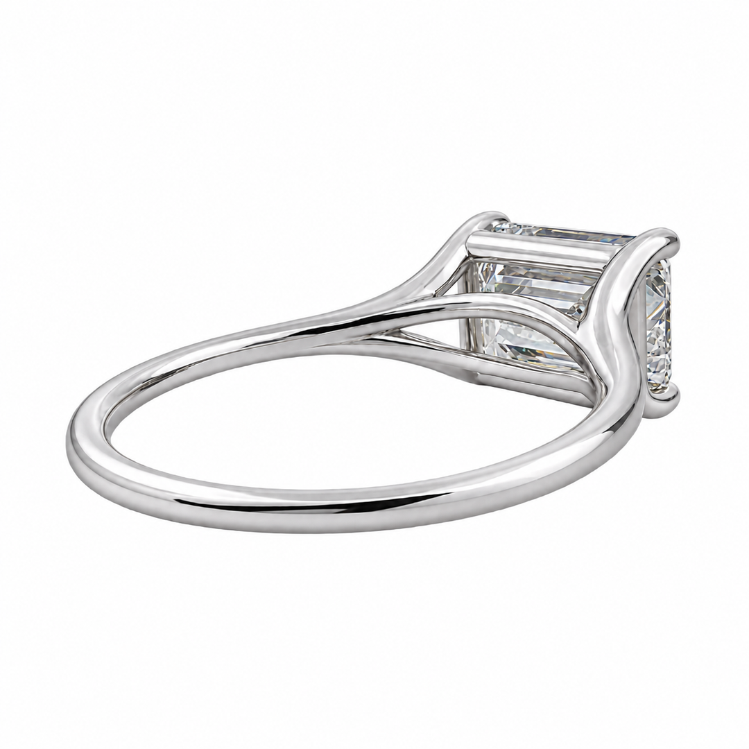 Emilia Emerald Cut 2.52CT Lab Grown Diamond Solitaire Engagement Ring 14K White Gold
