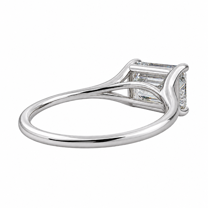 Emilia Emerald Cut 2.52CT Lab Grown Diamond Solitaire Engagement Ring 14K White Gold