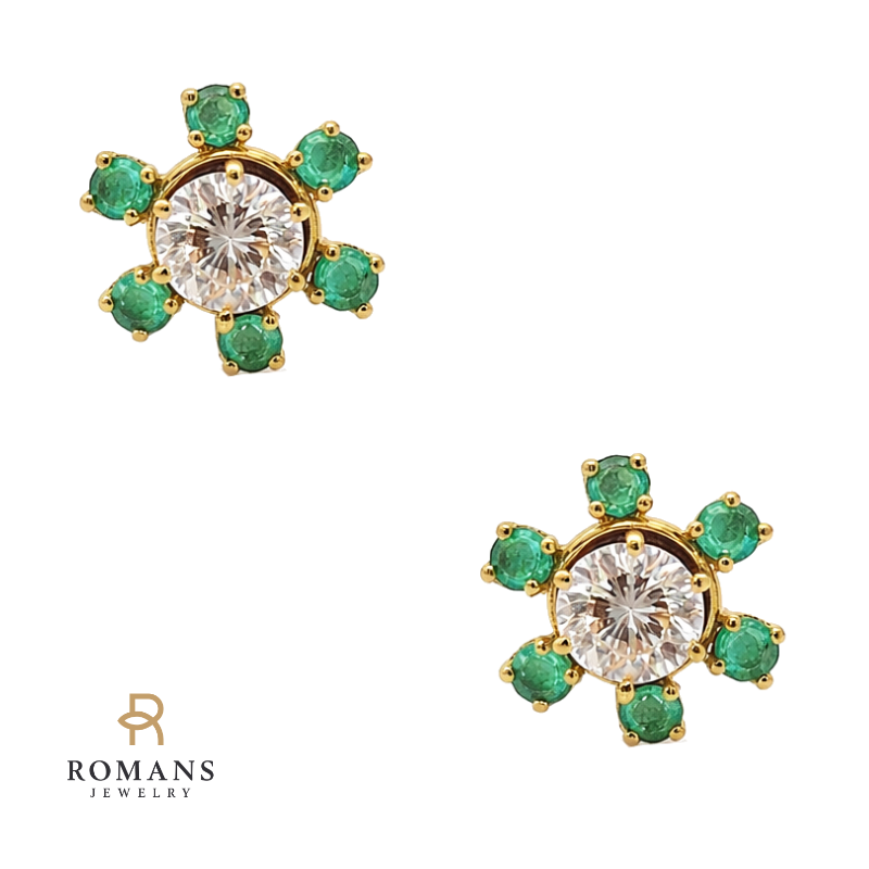 Emerald Jackets 14K Yellow Gold .72CTW