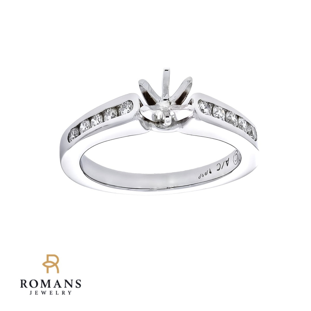 Engagement Setting Ring 14K White Gold .25 CTW