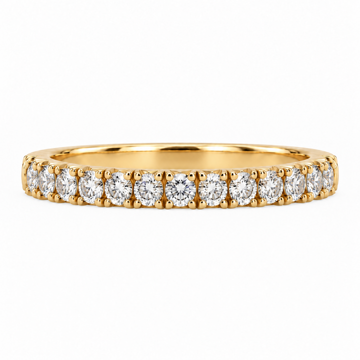 Shop this 14K yellow gold diamond band featuring 0.44CTW sparkling diamonds. A versatile, elegant ring perfect for everyday wear, stacking, or special occasions.