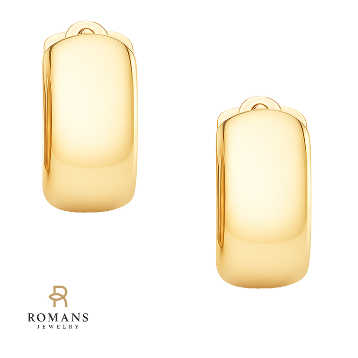 Everyday Small Hollow Hoops 14K Yellow Gold