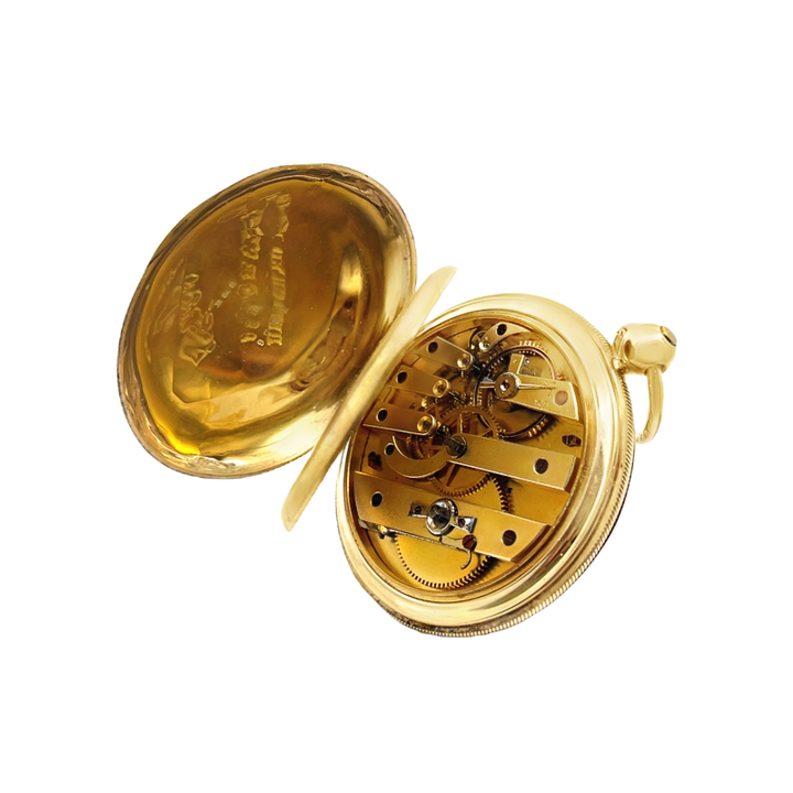 F.H. Cooper London 1880's 18K Yellow Gold Hunting Case Pocket Watch