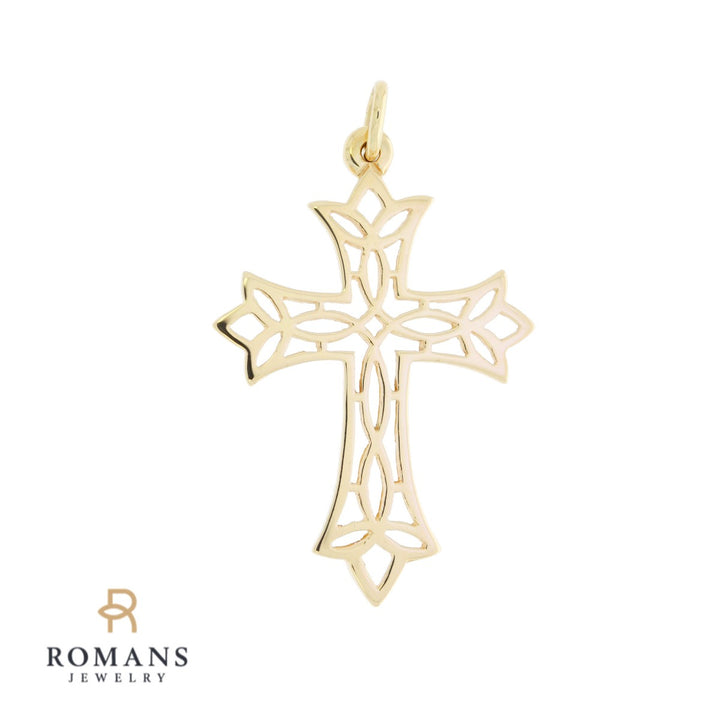 Filigree Cross Pendant 14K Yellow Gold