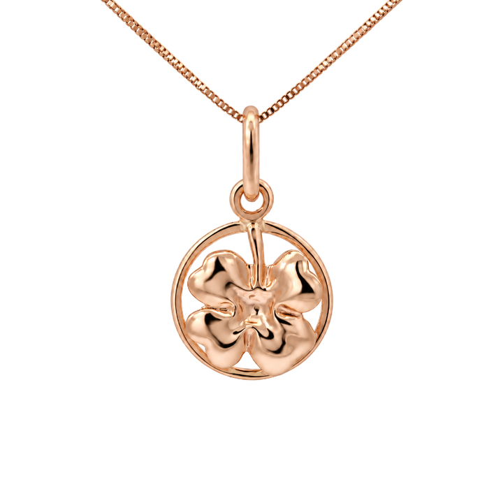 Four Leaf Clover Pendant 14K Rose Gold
