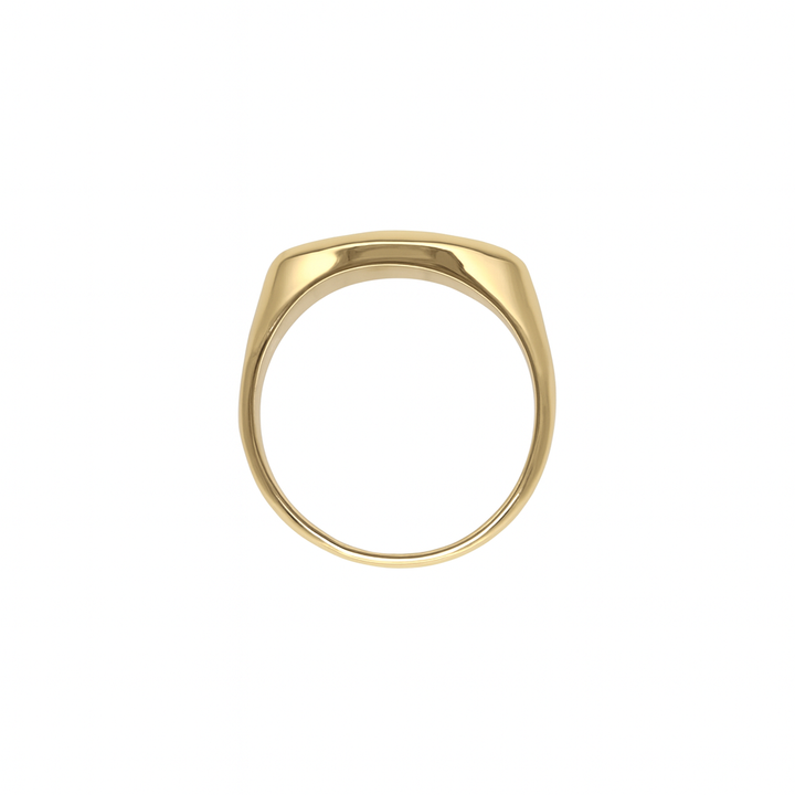 Gold Natural Quartz Diamond Ring 14K Yellow Gold