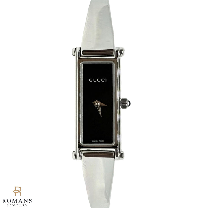 Gucci 1500L Ladies Stainless Steel Black Dial Quartz Watch