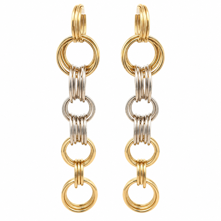 H. Stern Cascais 18K gold multi link drop earrings luxury designer gold earrings.