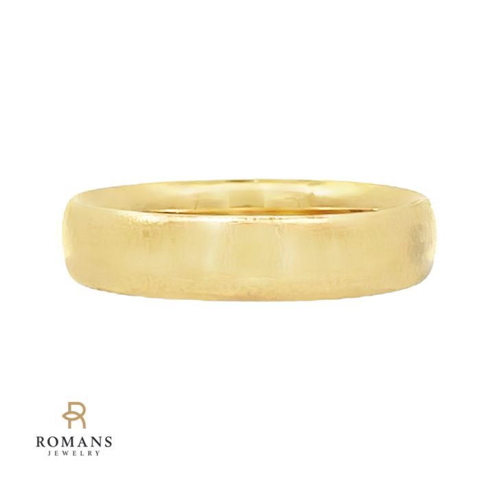 Hammered Men's Band 5.7MM 14K Yellow Gold