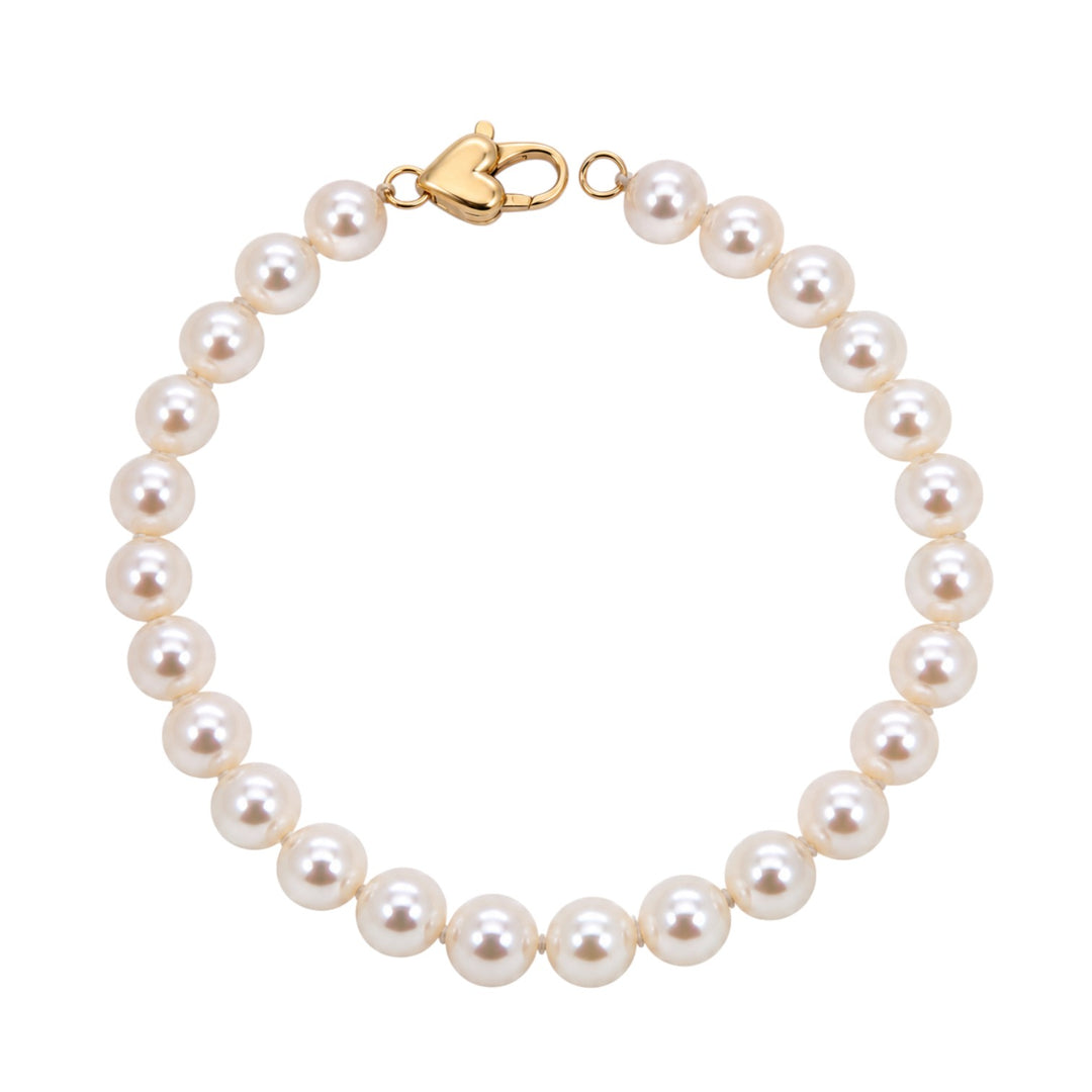 Pearl Bracelet 7MM 14K Yellow Gold