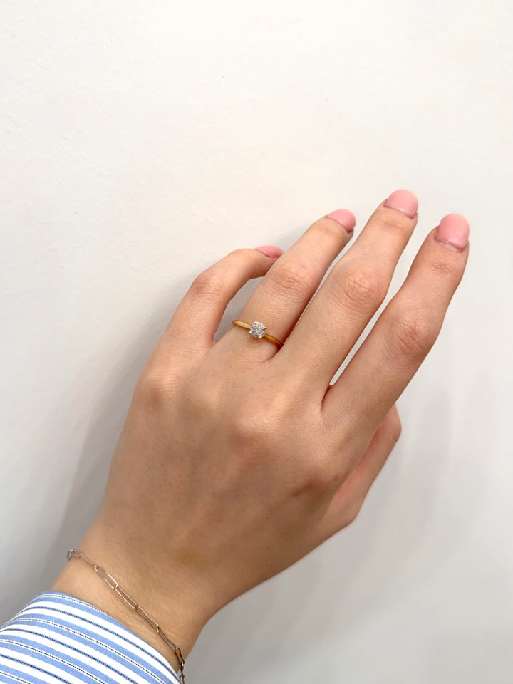 Isleana Solitaire .50CT Round Natural Diamond Ring 14K Yellow Gold