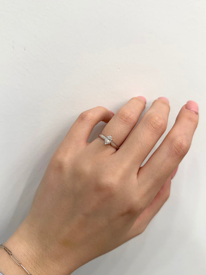 Marquise Diamond Engagement Ring 14K White Gold .30 CTW