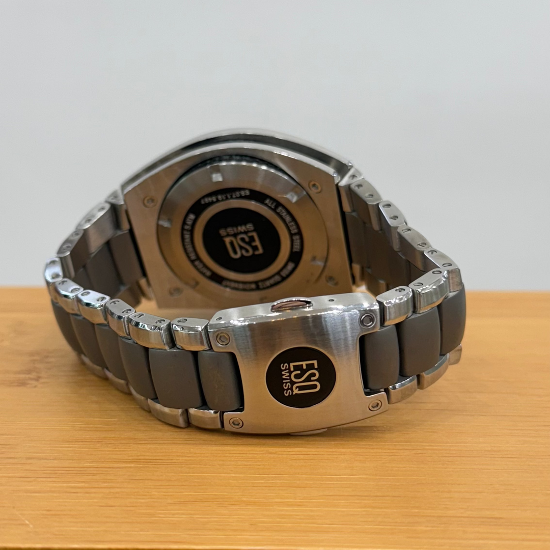 ESQ Movado Fusion Retrograde Watch Mens Steel Ceramic