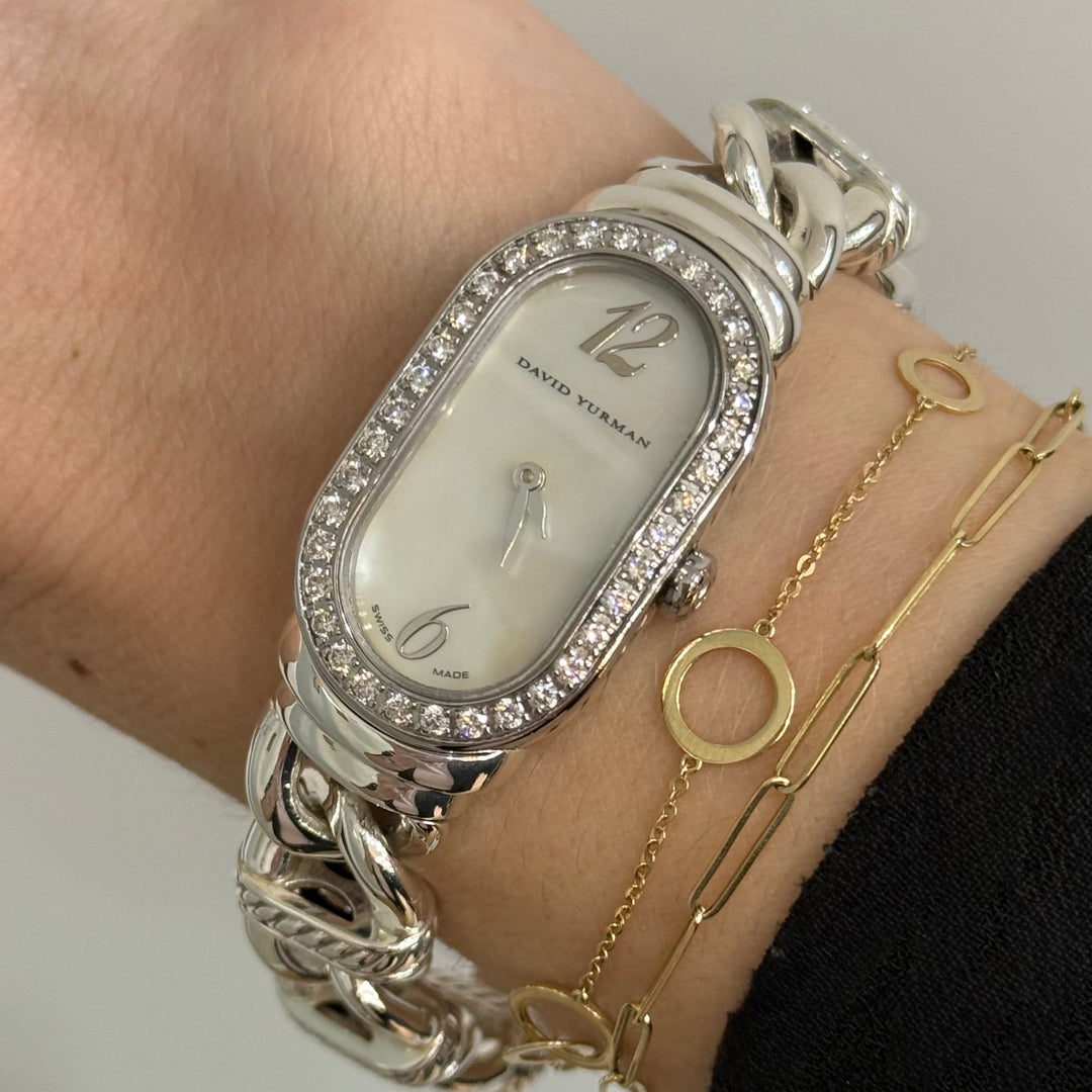 David Yurman Diamond Bezel Mother-of-Pearl Watch Ref. T408-MSS