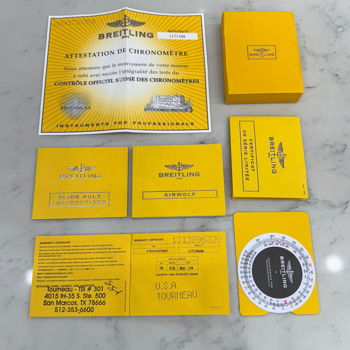 Breitling Watch Pilot Airwolf “Reno Air Races” Limited Edition Rare A78364
