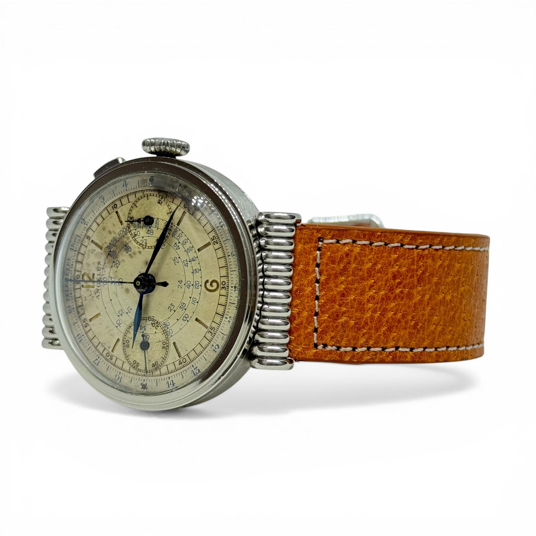Angelus Chronograph 167351 35mm Military Hooded Lugs 17J