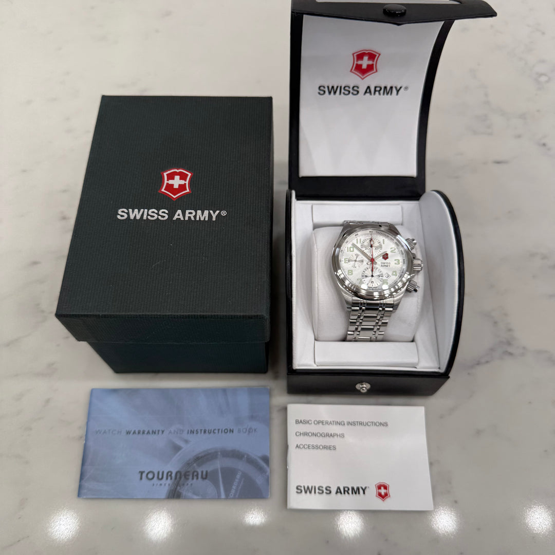Victorinox Swiss Army Watch Rare Chronograph Automatic Ref. 24159 Stainless Steel 25 Jewel Men’s