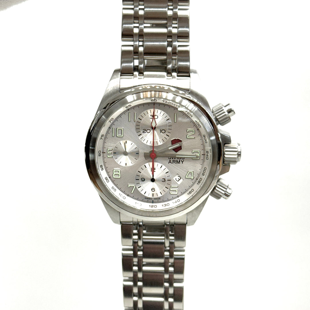 Victorinox Swiss Army Watch Rare Chronograph Automatic Ref. 24159 Stainless Steel 25 Jewel Men’s