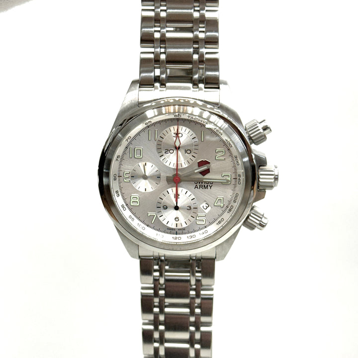 Victorinox Swiss Army Watch Rare Chronograph Automatic Ref. 24159 Stainless Steel 25 Jewel Men’s