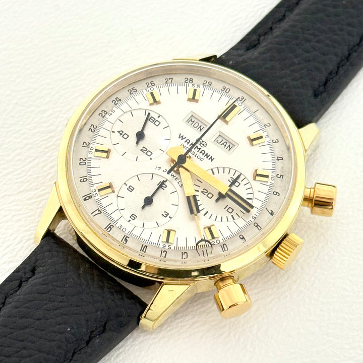 Wakmann Triple Date Chronograph Ref. 71.1311.21 Gold Filled 37mm Y-1960s