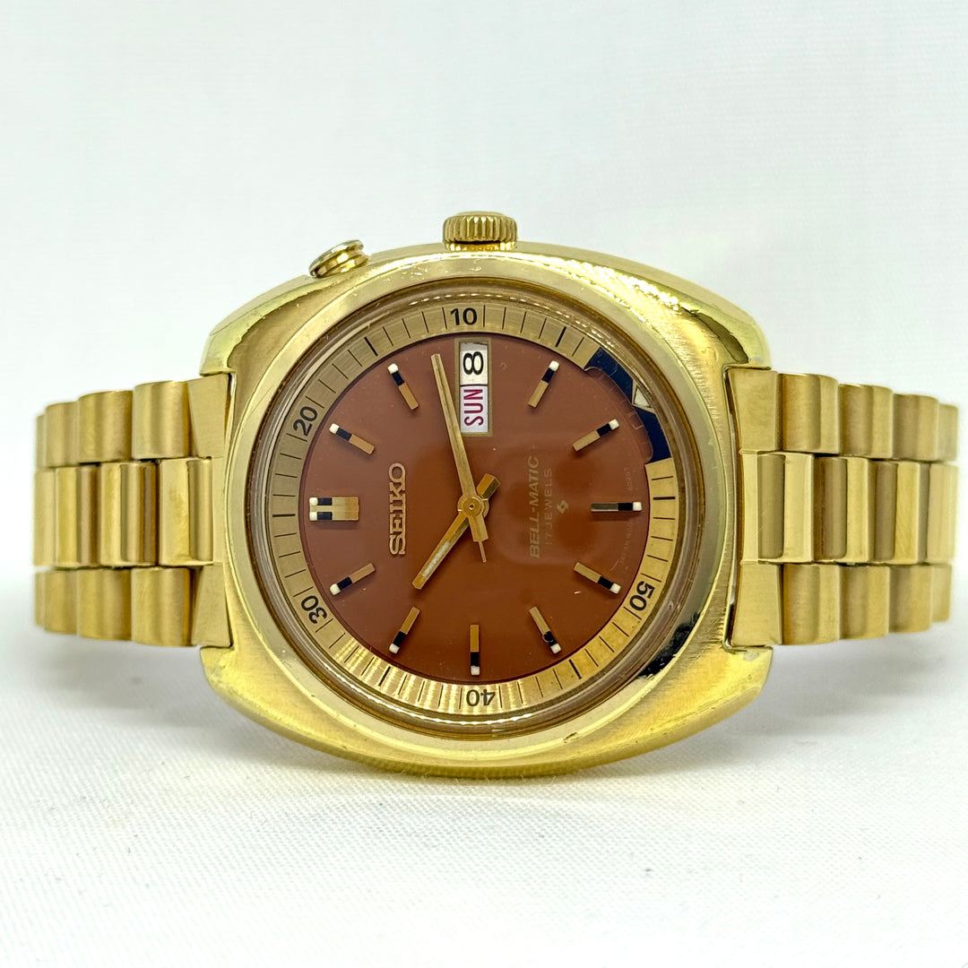 Seiko Bell-Matic 4006-6039 Root Beer Dial 39mm Automatic Alarm