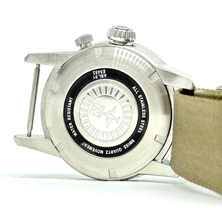 ESQ Swiss Pilot Watch Ref. E5453 Stainless Steel 43mm Quartz