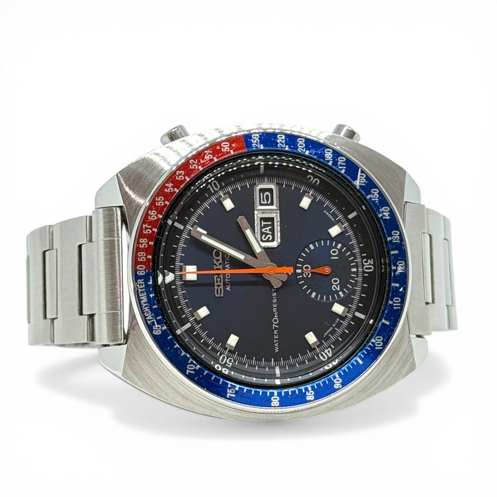 Seiko Automatic Chronograph 6139-6005 41mm Pepsi Bezel Stainless Steel