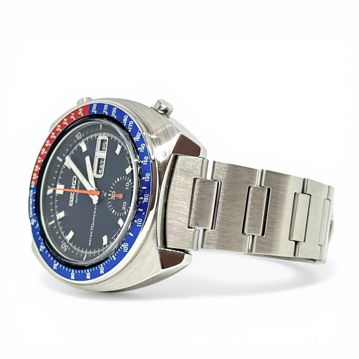 Seiko Automatic Chronograph 6139-6005 41mm Pepsi Bezel Stainless Steel