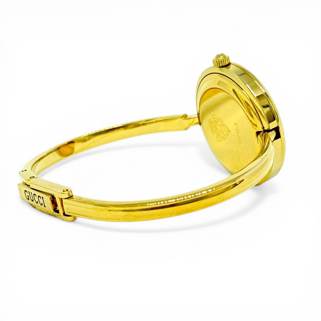 Gucci Ladies Bangle Watch Gold Plated Quartz 11/12.2