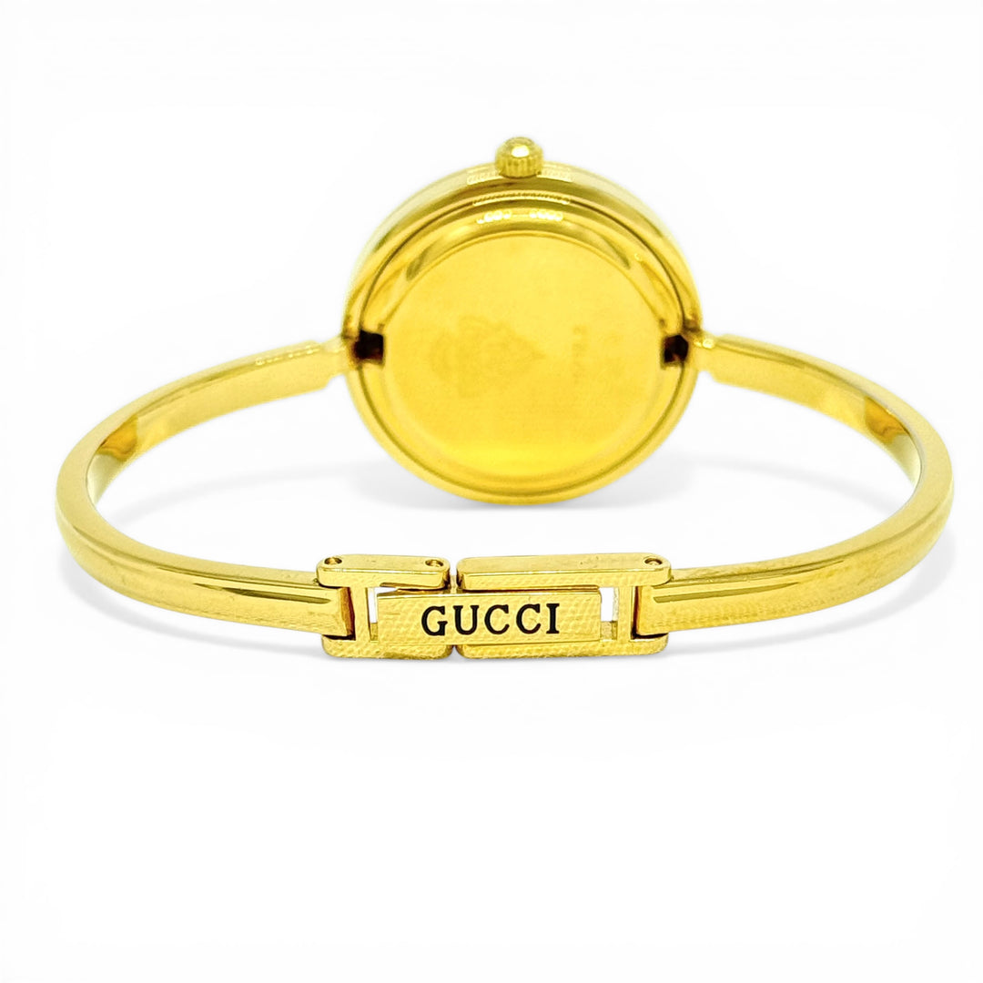 Gucci Ladies Bangle Watch Gold Plated Quartz 11/12.2
