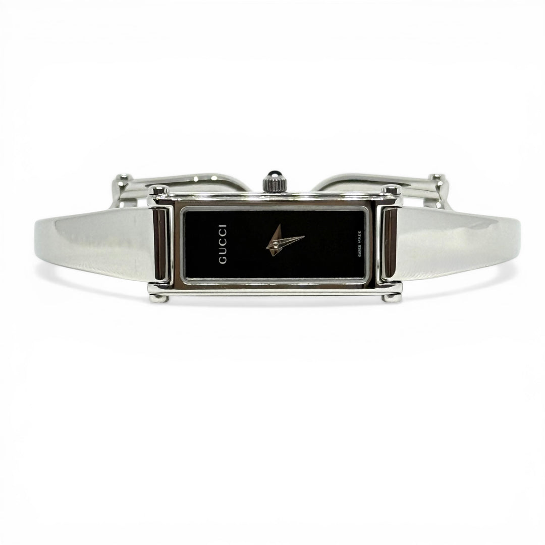 Gucci 1500L Ladies Stainless Steel Black Dial Quartz Watch