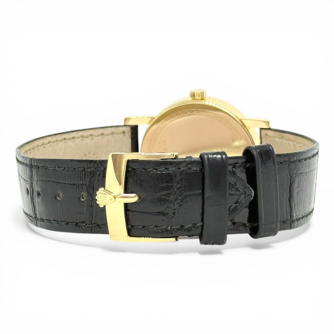 Rolex Cellini 5115/8 32mm 18K Yellow Gold Slate Roman Numeral Dial
