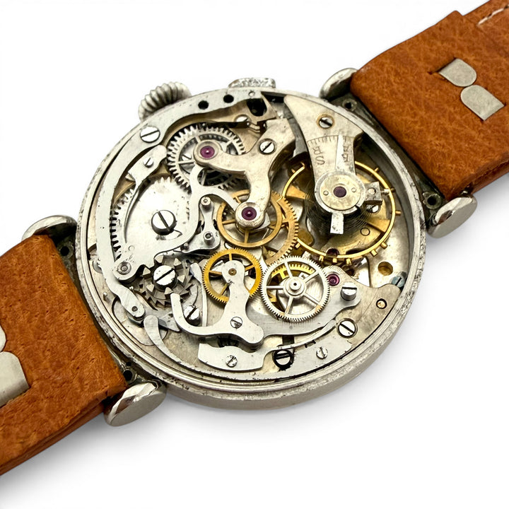 Angelus Chronograph 167351 35mm Military Hooded Lugs 17J