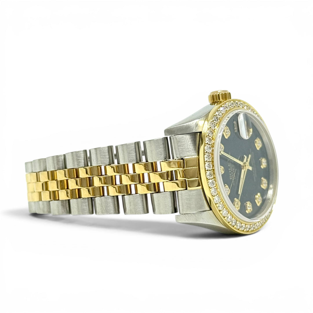 Rolex Datejust 31MM Diamond Dial Watch 18K Steel Ref. 68273