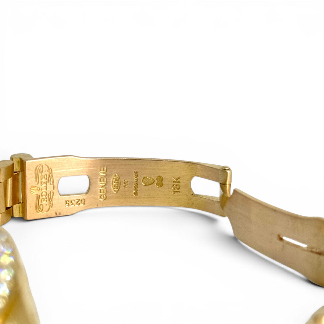 Ladies Rolex President Datejust 69178 18K Yellow Gold Diamond Bezel Y-1988