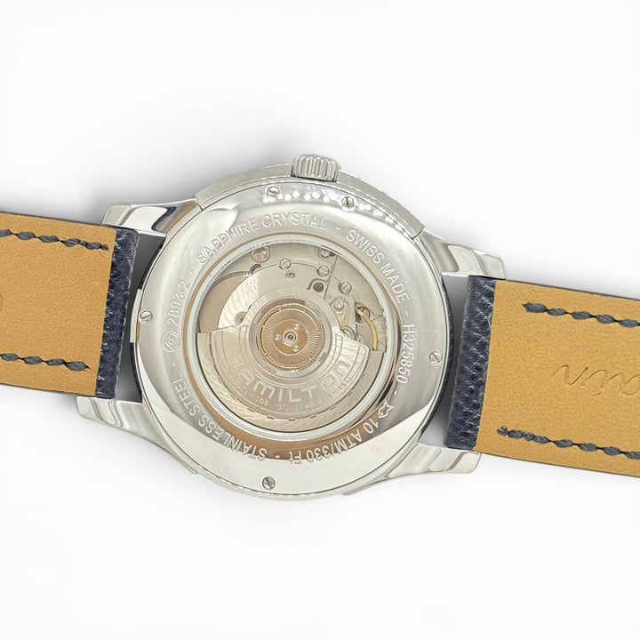Hamilton Jazzmaster Traveler GMT Automatic Black Dial Leather Strap 40mm H325850