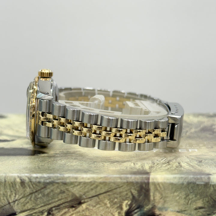 Rolex Datejust Diamond Dial & Bezel Ladies Two Tone Watch Ref:6917