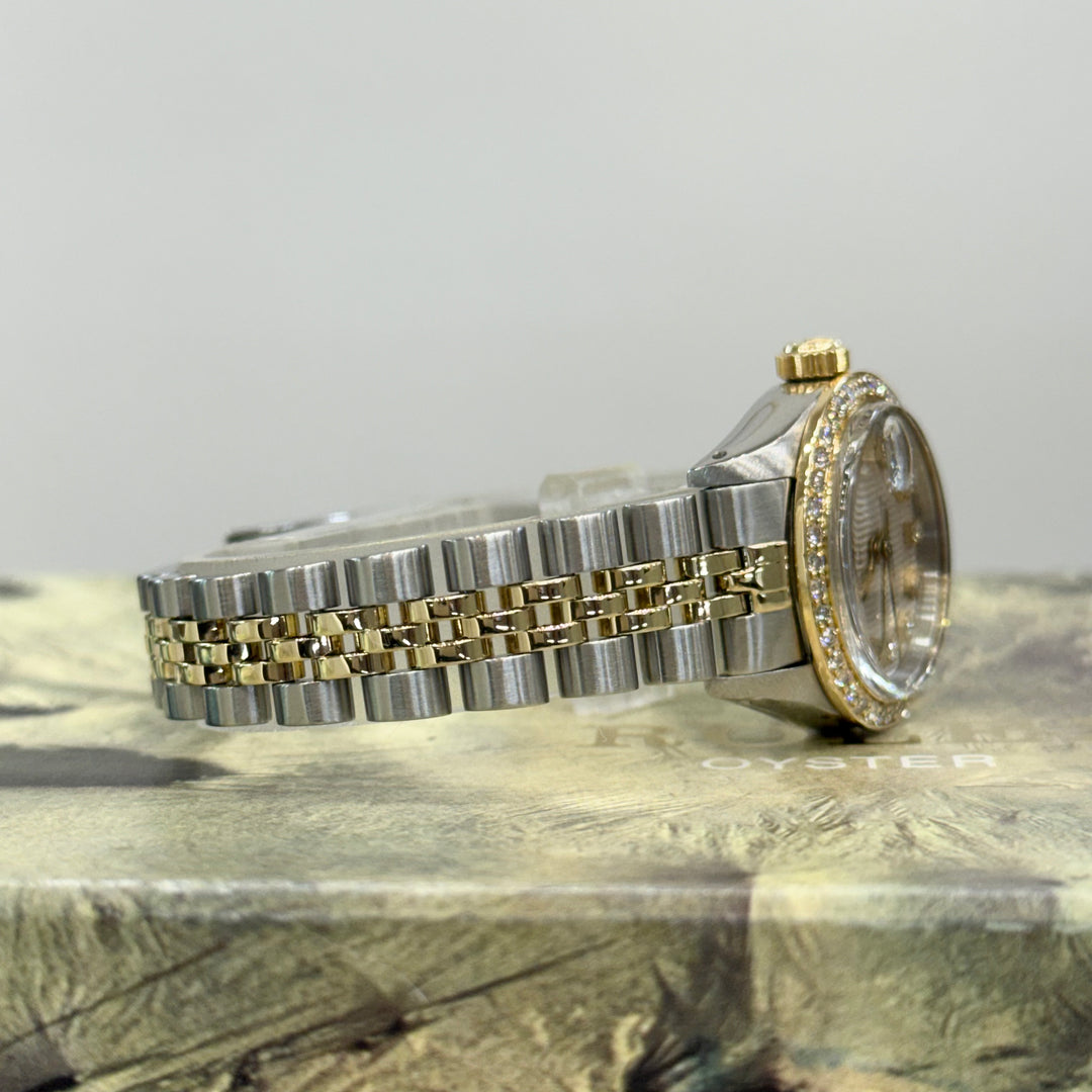 Rolex Datejust Diamond Dial & Bezel Ladies Two Tone Watch Ref:6917