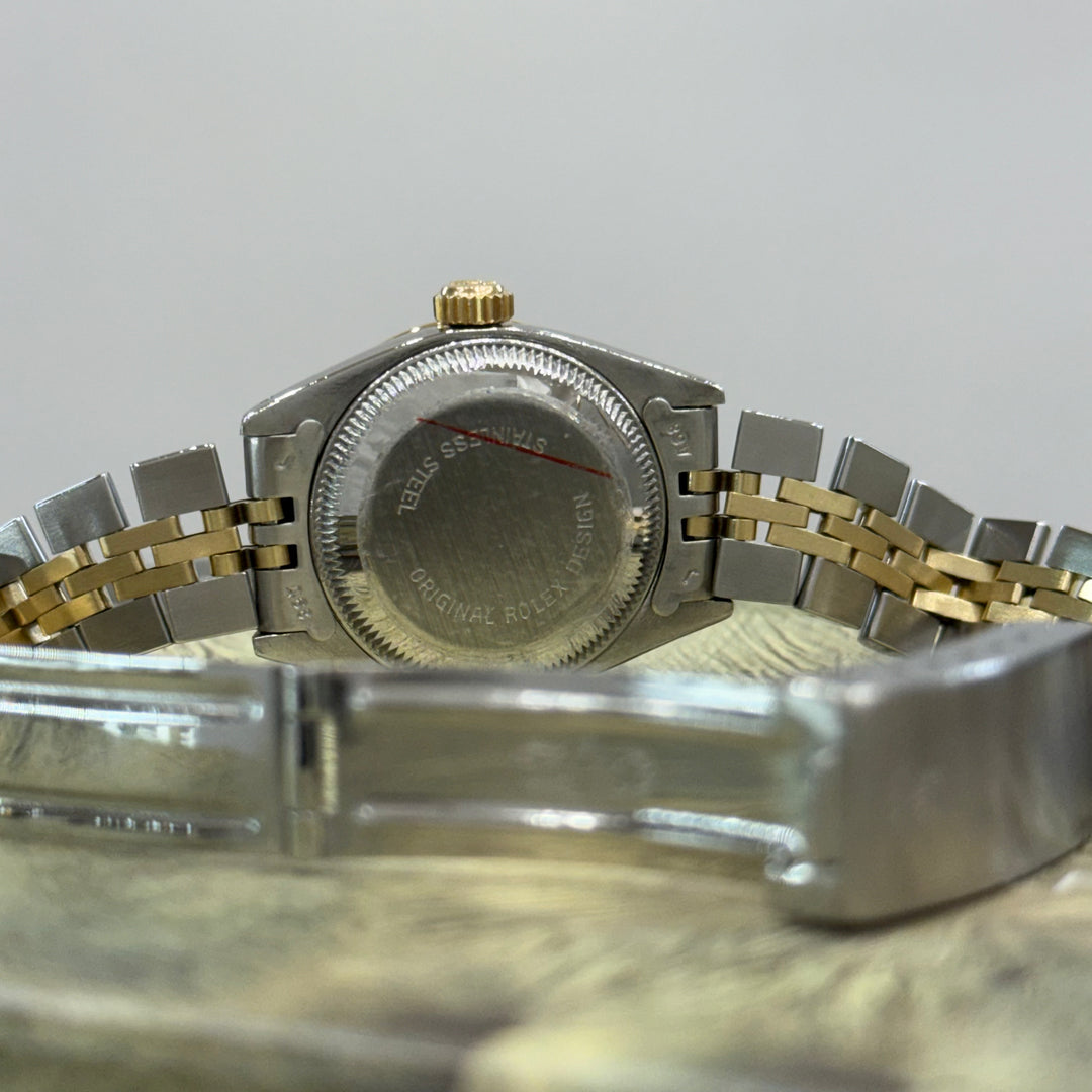 Rolex Datejust Diamond Dial & Bezel Ladies Two Tone Watch Ref:6917